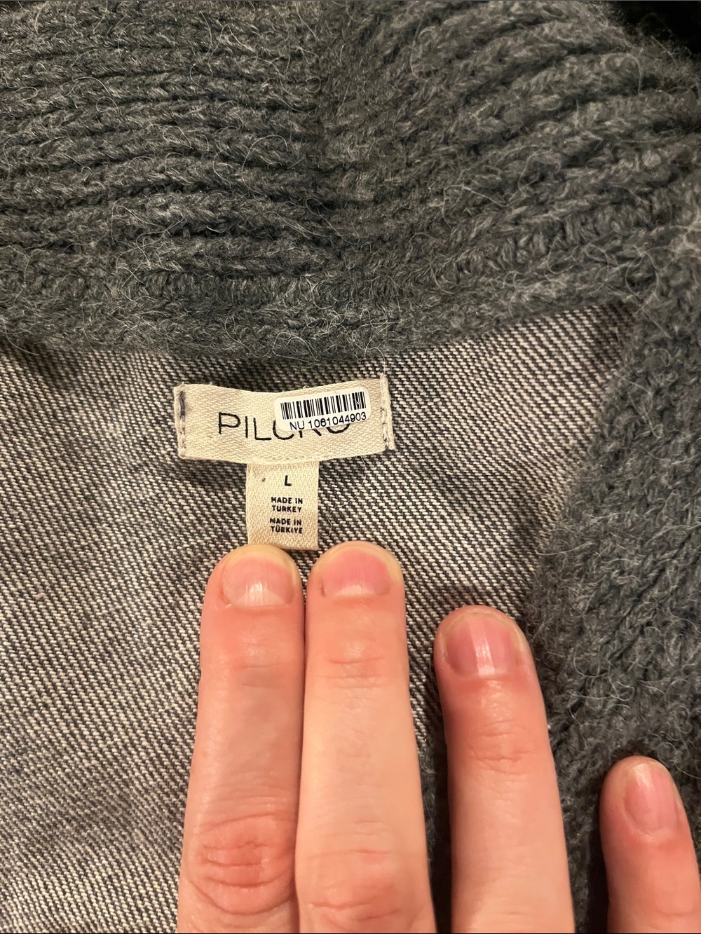 Pilcro Denim Mixed Media Cardigan Sweater - Picture 6 of 8